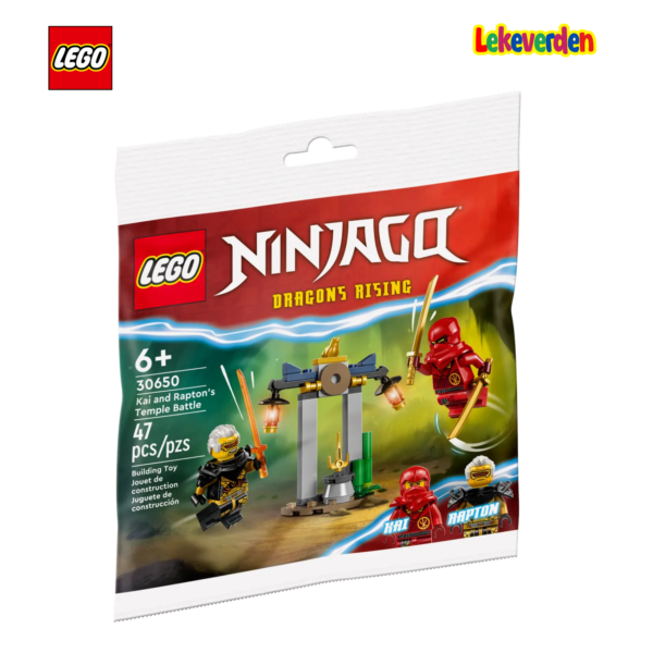 Lego ninjago 30650 kai og rapton i tempelkamp | nye lego® sett og leker | offisielle lego®-leker | lego byggesett for barn 5-12 år | julegaver til barn 5-12 år | flerfarget_2