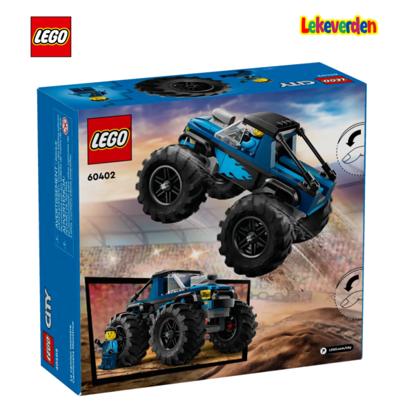 Lego city 60402 blå monstertruck | nye lego® sett og leker | offisielle lego®-leker | lego byggesett for barn 5-12 år | julegaver til barn 5-12 år | flerfarge_2