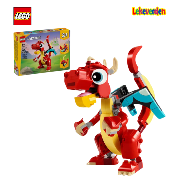 Lego creator 31145 rød drage | nye lego® sett og leker | offisielle lego®-leker | lego byggesett for barn 5-12 år | julegaver til barn 5-12 år | flerfarget_3