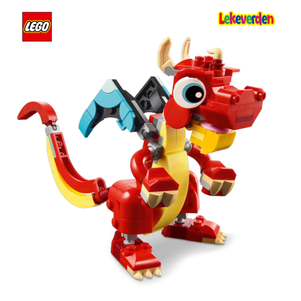 Lego creator 31145 rød drage | nye lego® sett og leker | offisielle lego®-leker | lego byggesett for barn 5-12 år | julegaver til barn 5-12 år | flerfarget_5