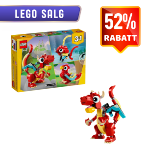 LEGO Creator 3 i 1 31145 Rød drage som kan bygges om til to andre fantasiskapninger