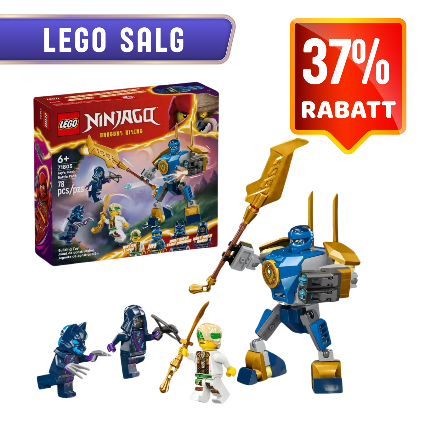 LEGO 71805 Jays stridspakke med robot | LEGO Ninjago 71805