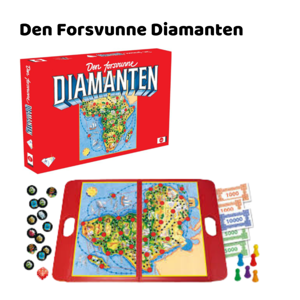 Den Forsvunne Diamanten | brettspill for barn og voksne, familiebrettspill, 2-4 spillere | Brettspill for barn | Julegaver til låve_1