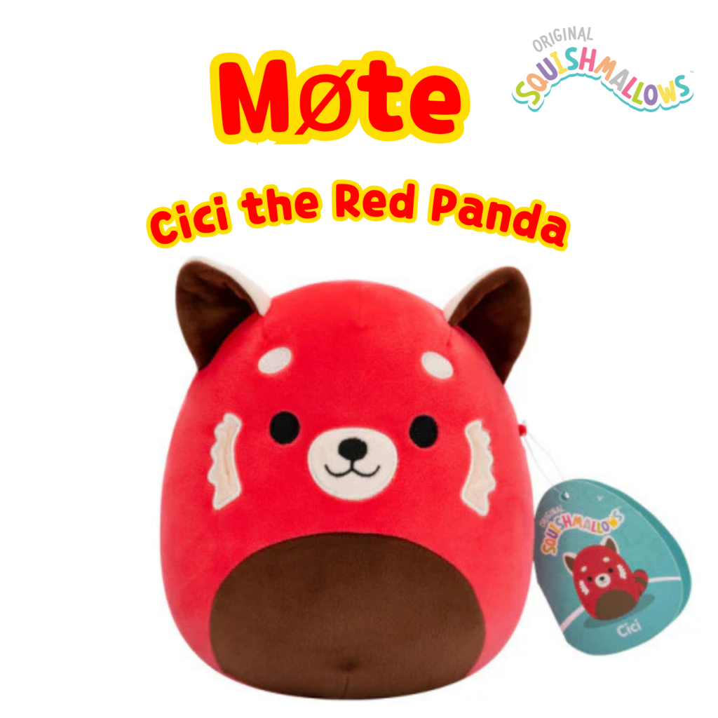 Beste gaver til barn 11 Squishmallows Cici the Red Panda | Squishmallows 19 cm (8-tommer) | Plysj samleobjekt myk og squishy ost utstoppet dyreleke – legg til troppen din – gave til barn, jenter og gutter