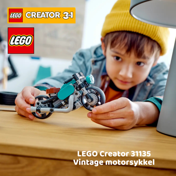LEGO Creator 31135 Vintage motorsykkel | nye lego® sett og leker | offisielle lego®-leker | lego byggesett for barn 8-12 år | julegaver til barn 8-16 år _10
