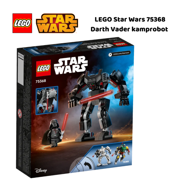 LEGO Star Wars 75368 Darth Vader kamprobot | Nye LEGO® sett og leker | Offisielle LEGO® leker | Lego byggesett for barn 6-13 år | Samlegaveide for barn 6-13 år | Julegaver til gutter og jente_2