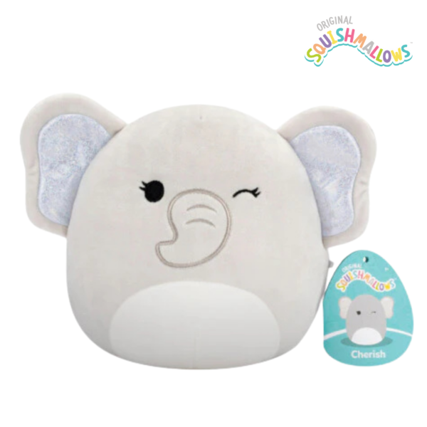 Squishmallows Cherish the Elephant | Squishmallows 19 cm (8-tommer) | Plysj samleobjekt myk og squishy ost utstoppet dyreleke – legg til troppen din – gave til barn, jenter og gutter_2