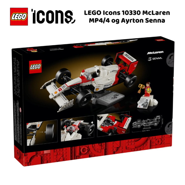 LEGO Icons 10330 McLaren MP4/4 og Ayrton Senna | nye lego® sett og leker | offisielle lego®-leker | lego byggesett for voksne | julegaver til voksne | Samle racerbil for voksne | flerfarget_2