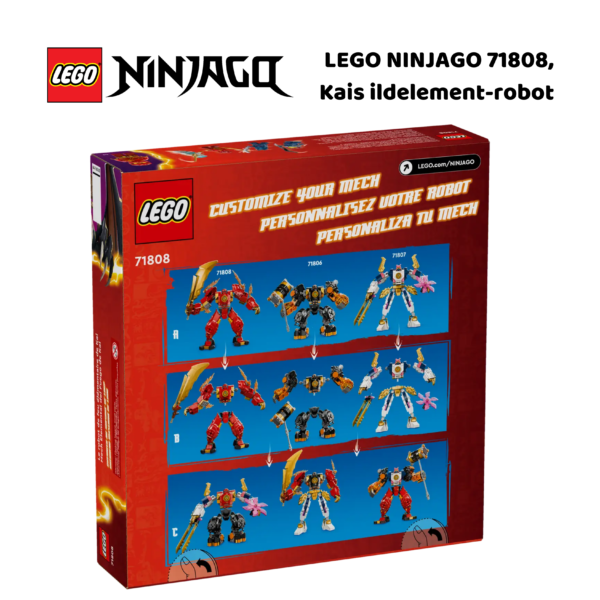 LEGO NINJAGO 71808, Kais ildelement-robot | Nye LEGO® sett og leker | Offisielle LEGO® leker | Lego byggesett for barn 7-13 år | Samlegaveide for barn 7-13 år | Julegaver til gutter og jenter_2