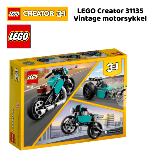 LEGO Creator 31135 Vintage motorsykkel | nye lego® sett og leker | offisielle lego®-leker | lego byggesett for barn 8-12 år | julegaver til barn 8-16 år _3