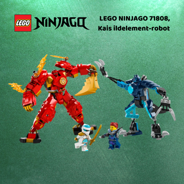 LEGO NINJAGO 71808, Kais ildelement-robot | Nye LEGO® sett og leker | Offisielle LEGO® leker | Lego byggesett for barn 7-13 år | Samlegaveide for barn 7-13 år | Julegaver til gutter og jenter_3
