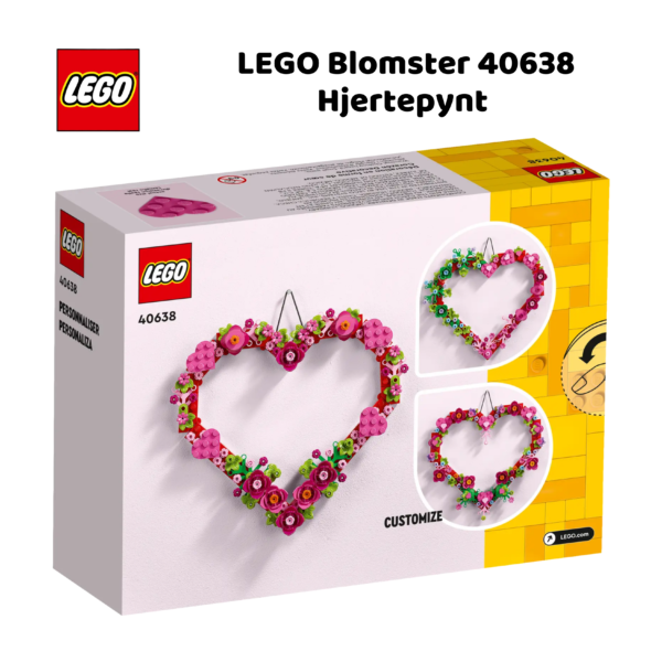 LEGO Blomster 40638 Hjertepynt | LEGO byggesett for barn fra 9 år og oppover | gaver til barn 9 år og popover_3