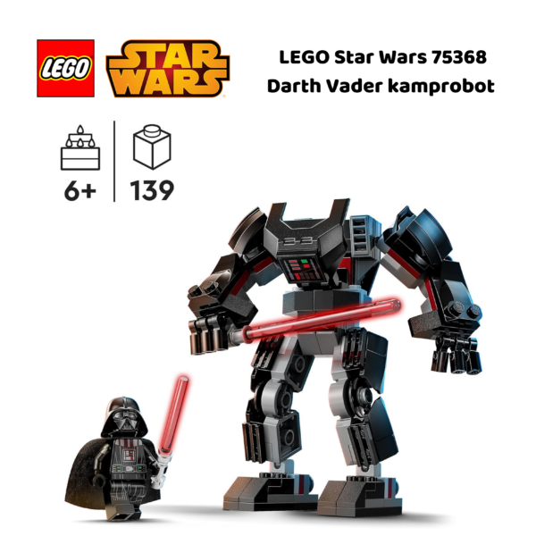 LEGO Star Wars 75368 Darth Vader kamprobot | Nye LEGO® sett og leker | Offisielle LEGO® leker | Lego byggesett for barn 6-13 år | Samlegaveide for barn 6-13 år | Julegaver til gutter og jente_4