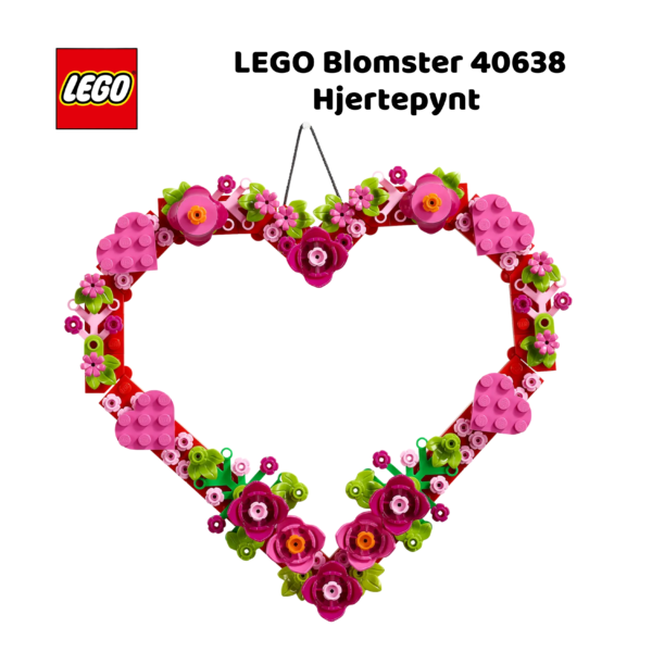 LEGO Blomster 40638 Hjertepynt | LEGO byggesett for barn fra 9 år og oppover | gaver til barn 9 år og popover_4