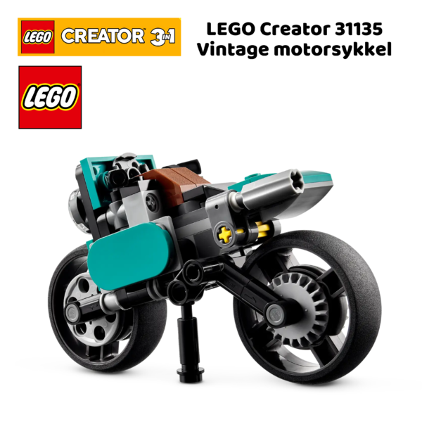 LEGO Creator 31135 Vintage motorsykkel | nye lego® sett og leker | offisielle lego®-leker | lego byggesett for barn 8-12 år | julegaver til barn 8-16 år _7
