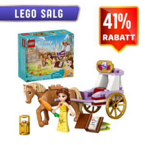 LEGO 43233 Belle med eventyrlig hest og kjerre, magisk Disney Princess-lek for barn 5+