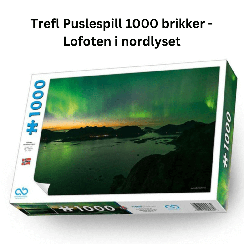 Trefl Puzzle 1000 Pieces – Lofoten in the Northern Lights | Puslespill og rømningsrom i ett for voksne og tenåringer