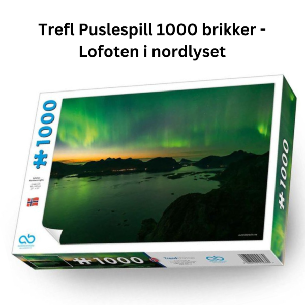 Trefl Puzzle 1000 Pieces - Lofoten in the Northern Lights | Puslespill og rømningsrom i ett for voksne og tenåringer_1