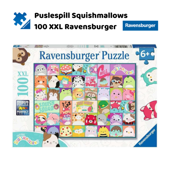 Puslespill squishmallows 100 XXL brikker Ravensburger | Puslespill for barn og voksne | Puslespill for barn | Gaver til barn_1