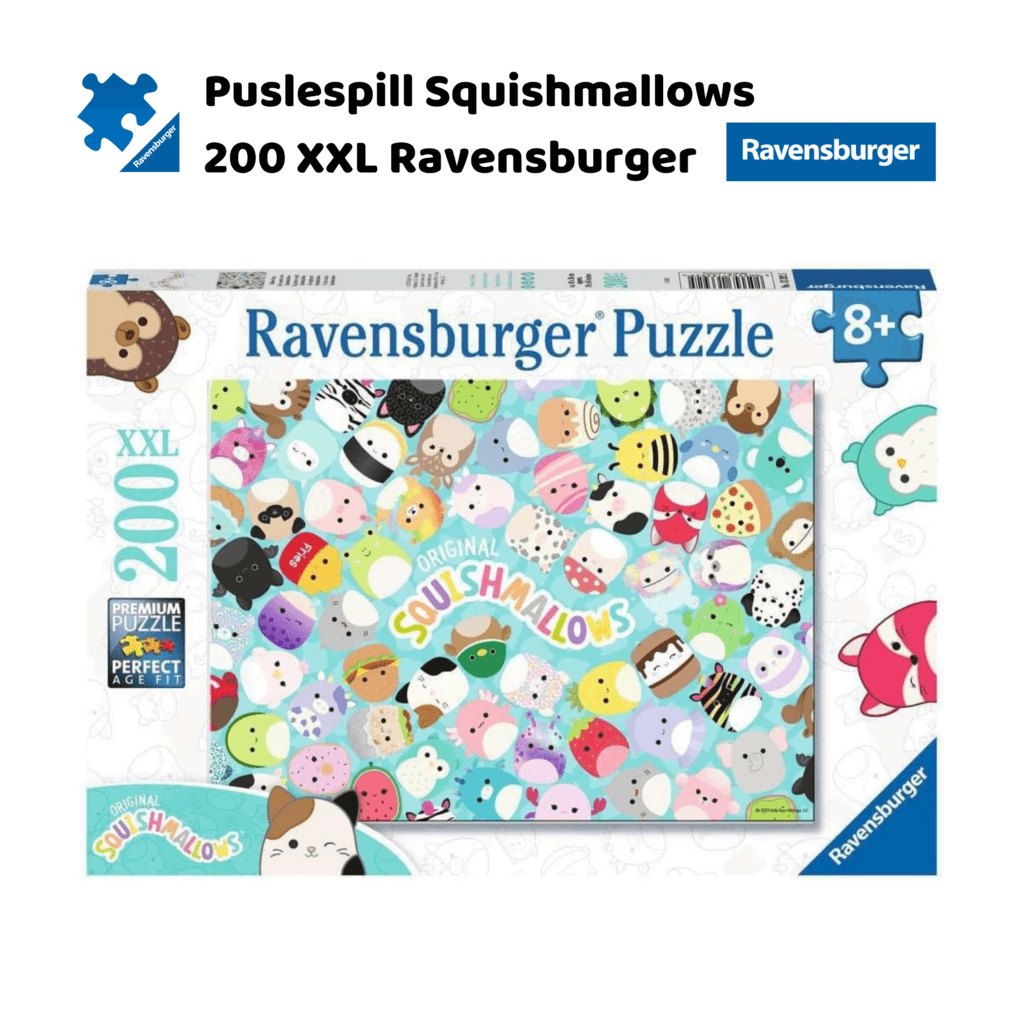 Puslespill squishmallows 200 XXL brikker Ravensburger | Puslespill for barn og voksne | Puslespill for barn | Gaver til barn