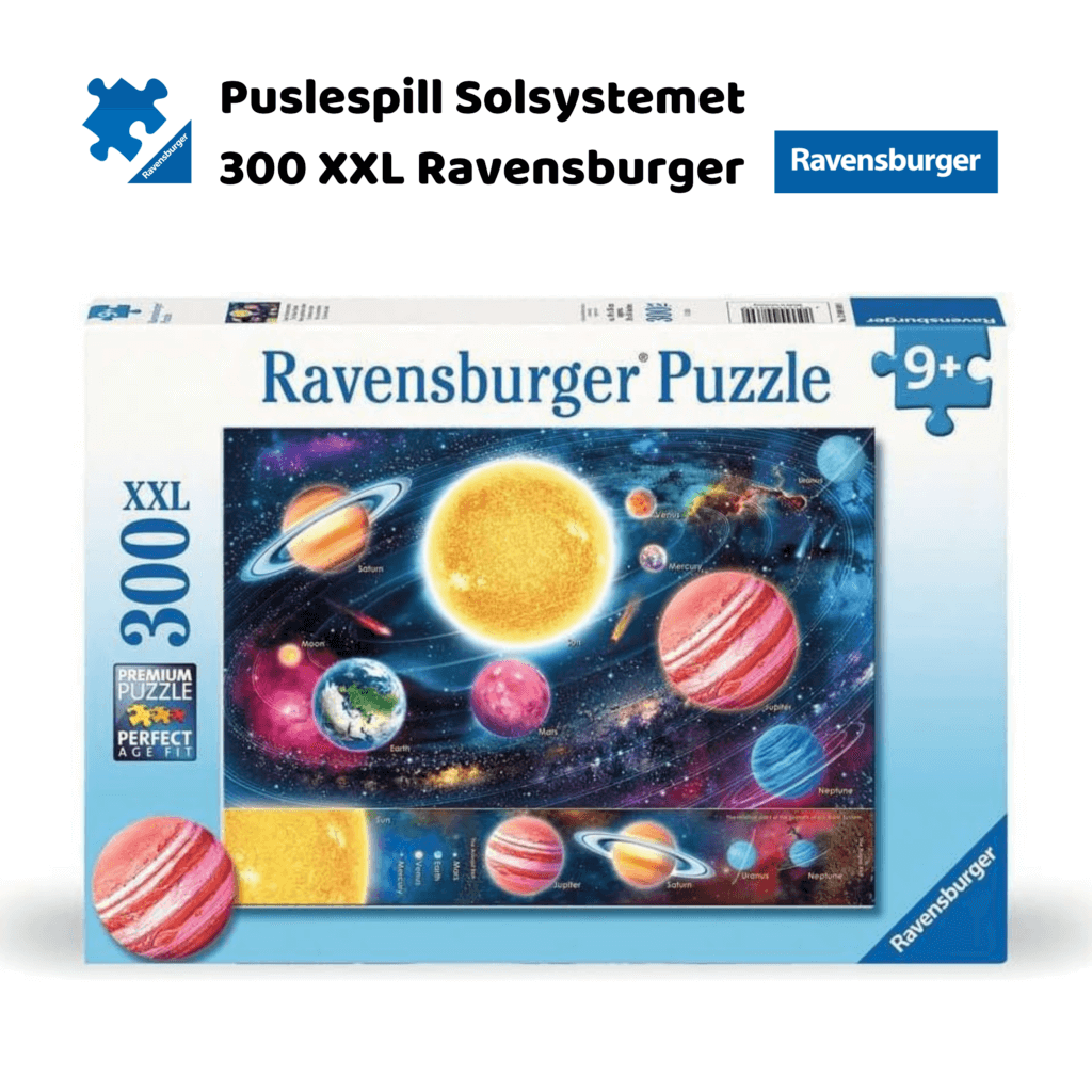 Puslespill solsystemet 300 XXL brikker Ravensburger | Puslespill for barn og voksne | Puslespill for barn | Gaver til barn