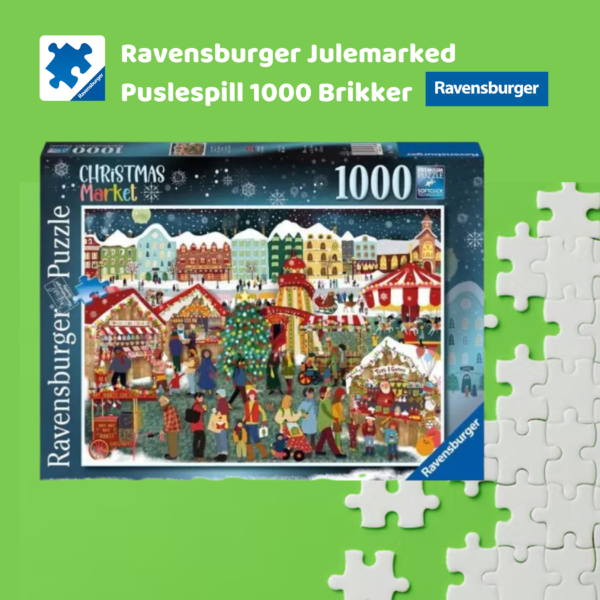 Puslespill julemarked 1000 brikker Ravensburger | Puslespill for barn og voksne | Puslespill for barn | Gaver til barn_2