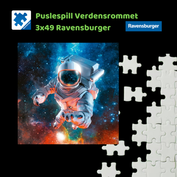 Puslespill verdensrommet 3x49 brikker Ravensburger | Puslespill for barn og voksne | Puslespill for barn | Gaver til barn_2