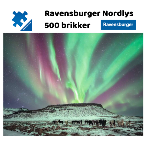 Puslespill nordlys 500 brikker Ravensburger | Puslespill for barn og voksne | Puslespill for barn | Gaver til barn_3