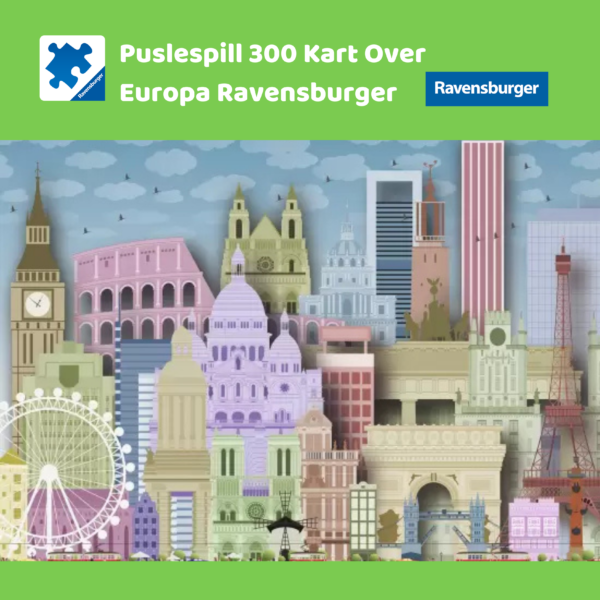 Puslespill europeiske skjønnheter 300 XXL brikker Ravensburger | Puslespill for barn og voksne | Puslespill for barn | Gaver til barn_3