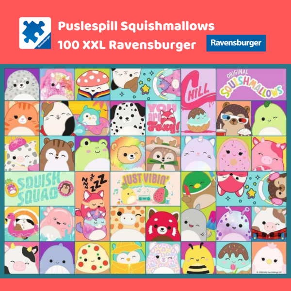 Puslespill squishmallows 100 XXL brikker Ravensburger | Puslespill for barn og voksne | Puslespill for barn | Gaver til barn_3