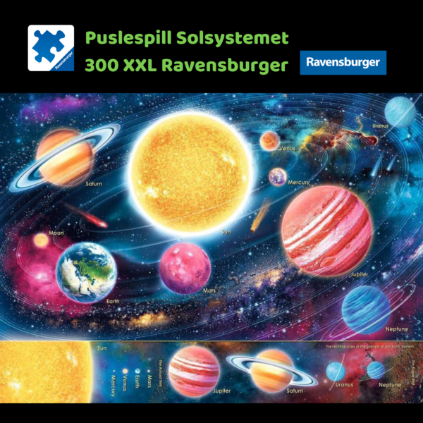 Puslespill solsystemet 300 XXL brikker Ravensburger | Puslespill for barn og voksne | Puslespill for barn | Gaver til barn_3