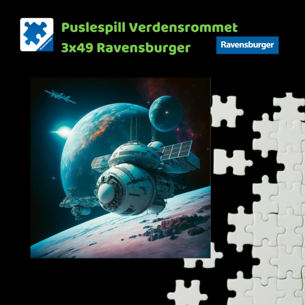 Puslespill verdensrommet 3x49 brikker Ravensburger | Puslespill for barn og voksne | Puslespill for barn | Gaver til barn_3