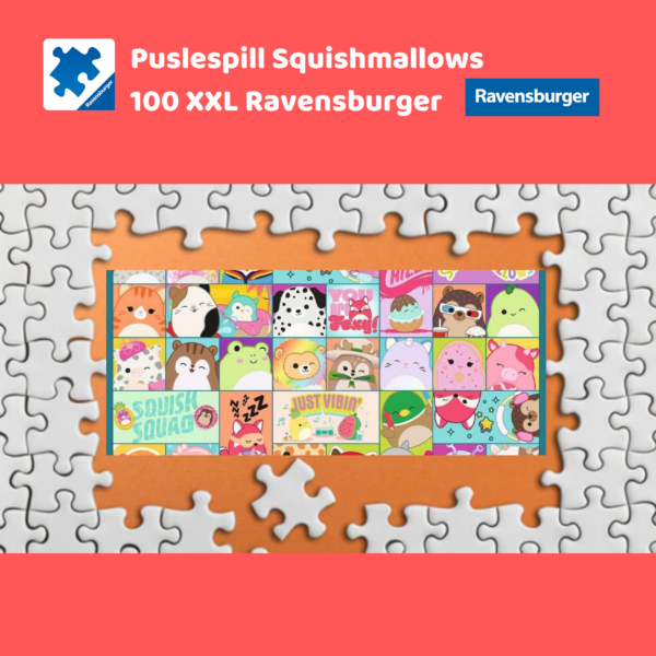 Puslespill squishmallows 100 XXL brikker Ravensburger | Puslespill for barn og voksne | Puslespill for barn | Gaver til barn_4