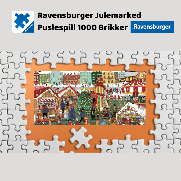 Puslespill julemarked 1000 brikker Ravensburger | Puslespill for barn og voksne | Puslespill for barn | Gaver til barn_5