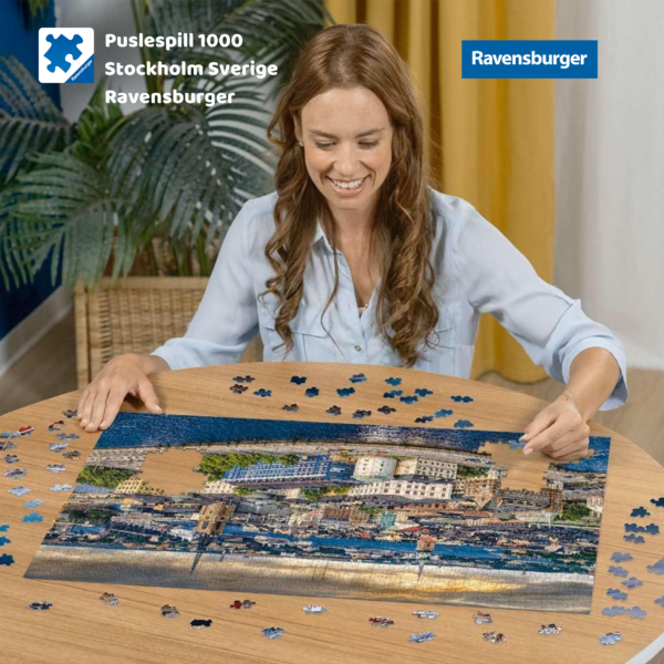 Puslespill stockholm sverige 1000 brikker Ravensburger | Puslespill for barn og voksne | Puslespill for barn | Gaver til barn_5