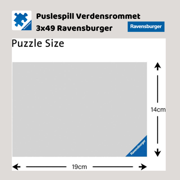 Puslespill verdensrommet 3x49 brikker Ravensburger | Puslespill for barn og voksne | Puslespill for barn | Gaver til barn_6