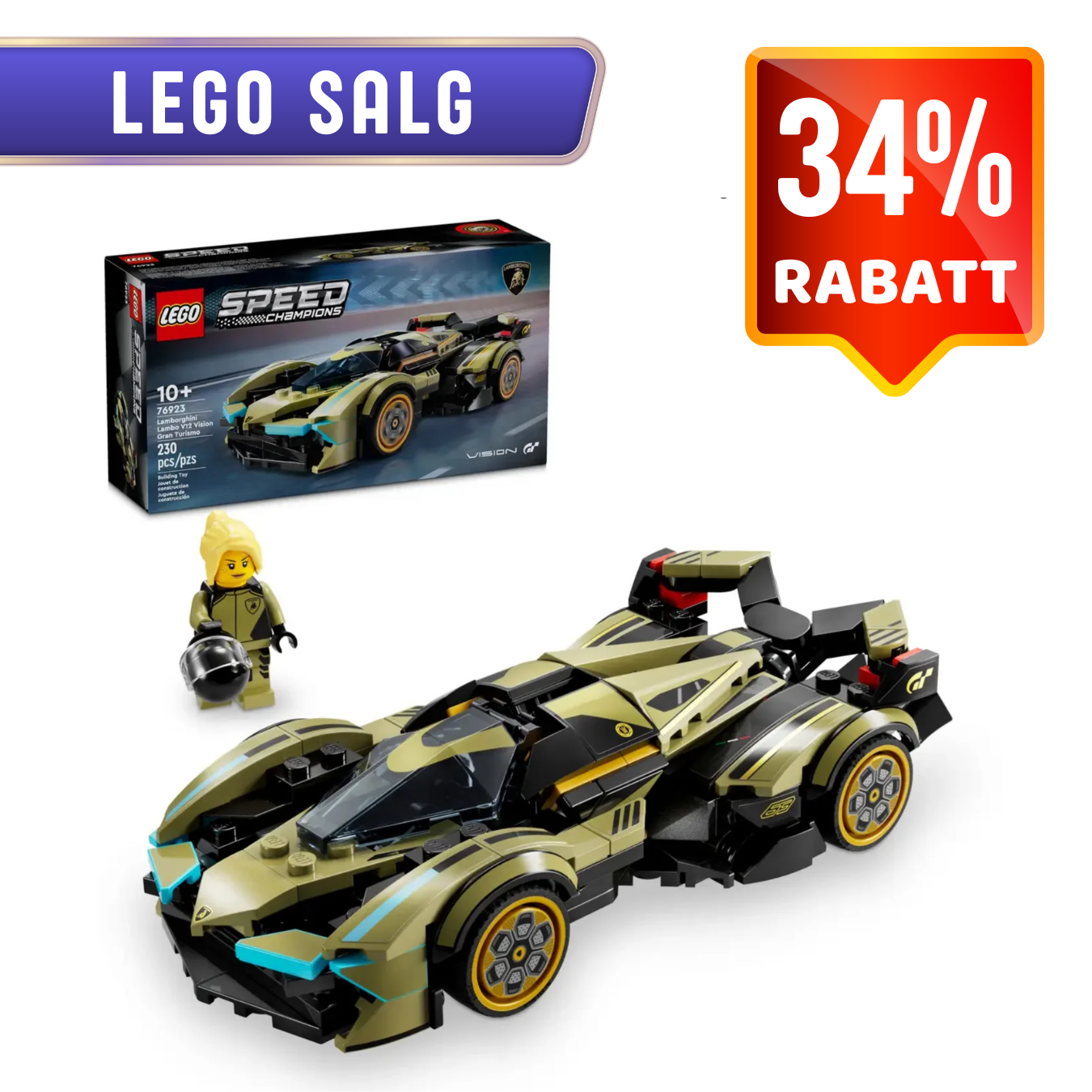 LEGO 76923 Lamborghini lambo V12 vision GT-superbil | LEGO Speed Champions 76923