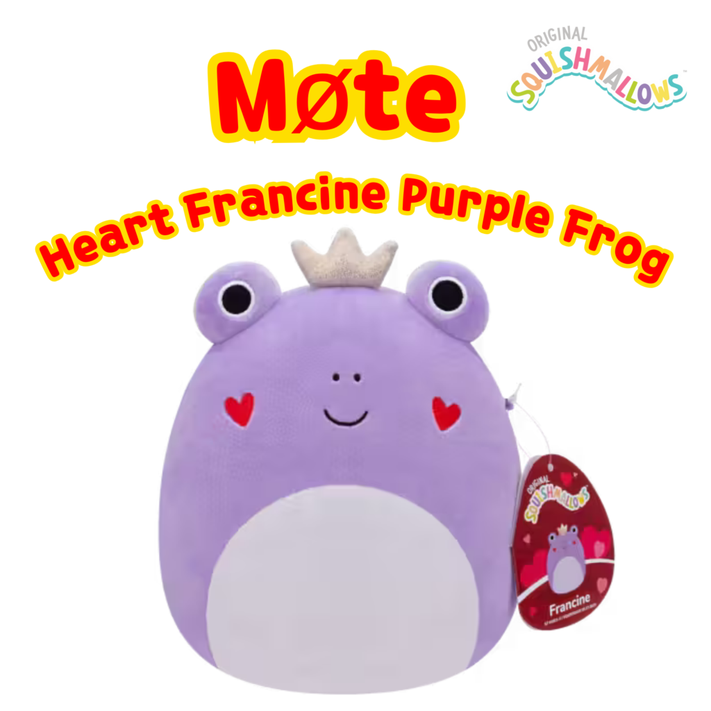 Squishmallows Francine Purple Frog | Squishmallows 19 cm (8-tommer) | Plysj samleobjekt myk og squishy ost utstoppet dyreleke – legg til troppen din – gave til barn, jenter og gutter
