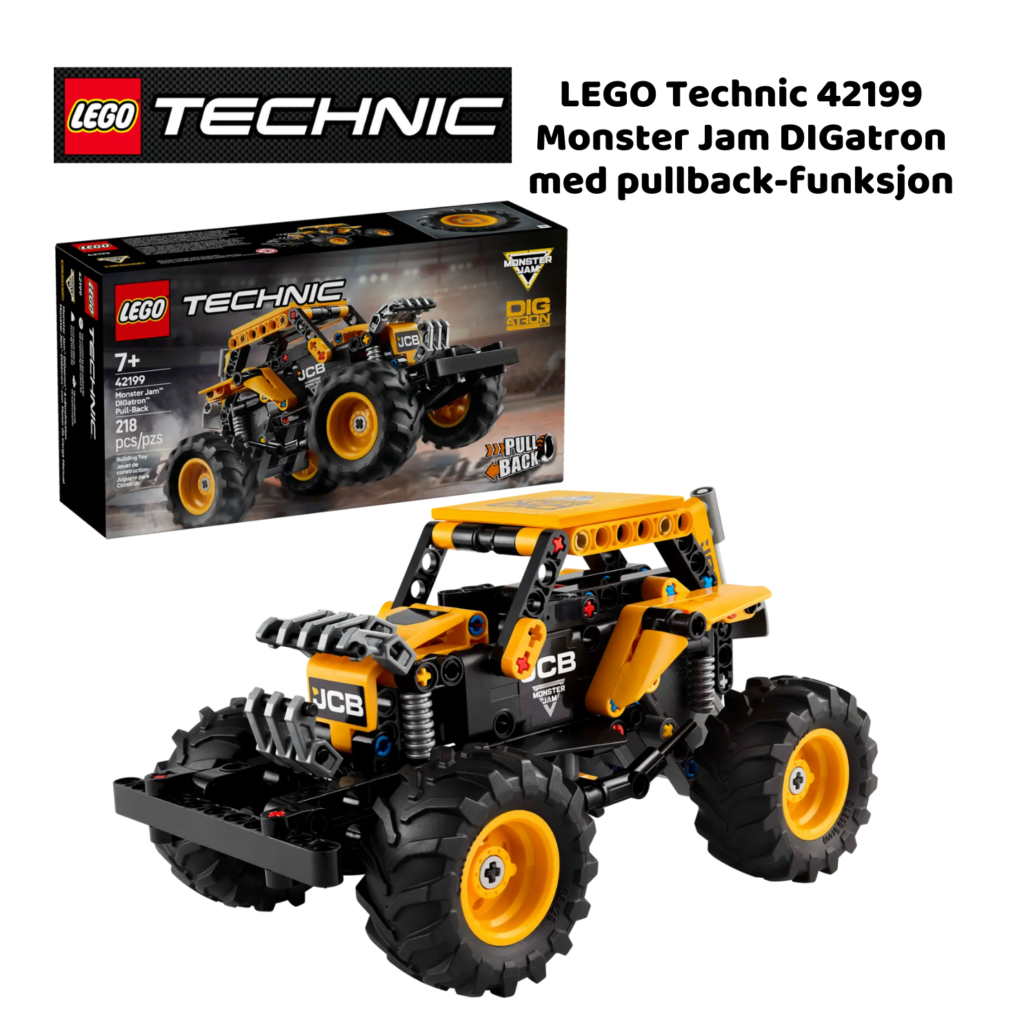 LEGO Technic 42199 Monster Jam DIGatron med pullback-funksjon | Nye LEGO® sett og leker | Offisielle LEGO®-leker | LEGO byggesett for barn fra 7 år og oppover | gaver til barn 7 år og oppover
