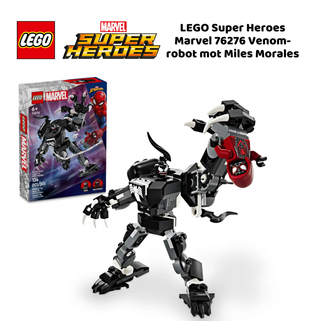 Beste gaver til 12-åringer 1 LEGO Super Heroes Marvel 76276 Venom-robot mot Miles Morales | Nye LEGO® sett og leker | Offisielle LEGO®-leker | LEGO byggesett for barn fra 6 år og oppover | gaver til barn 6 år og oppover