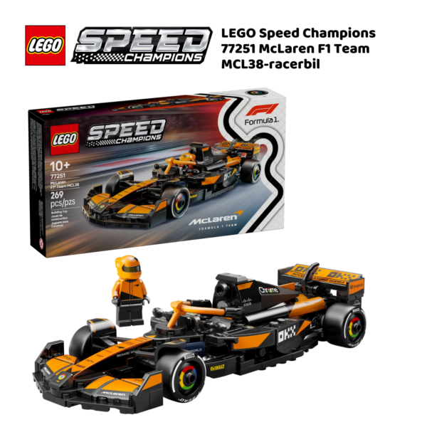 LEGO Speed Champions 77251 McLaren F1 Team MCL38-racerbil | LEGO byggesett for barn fra 10 år og oppover | gaver til barn 10 år og popover_1