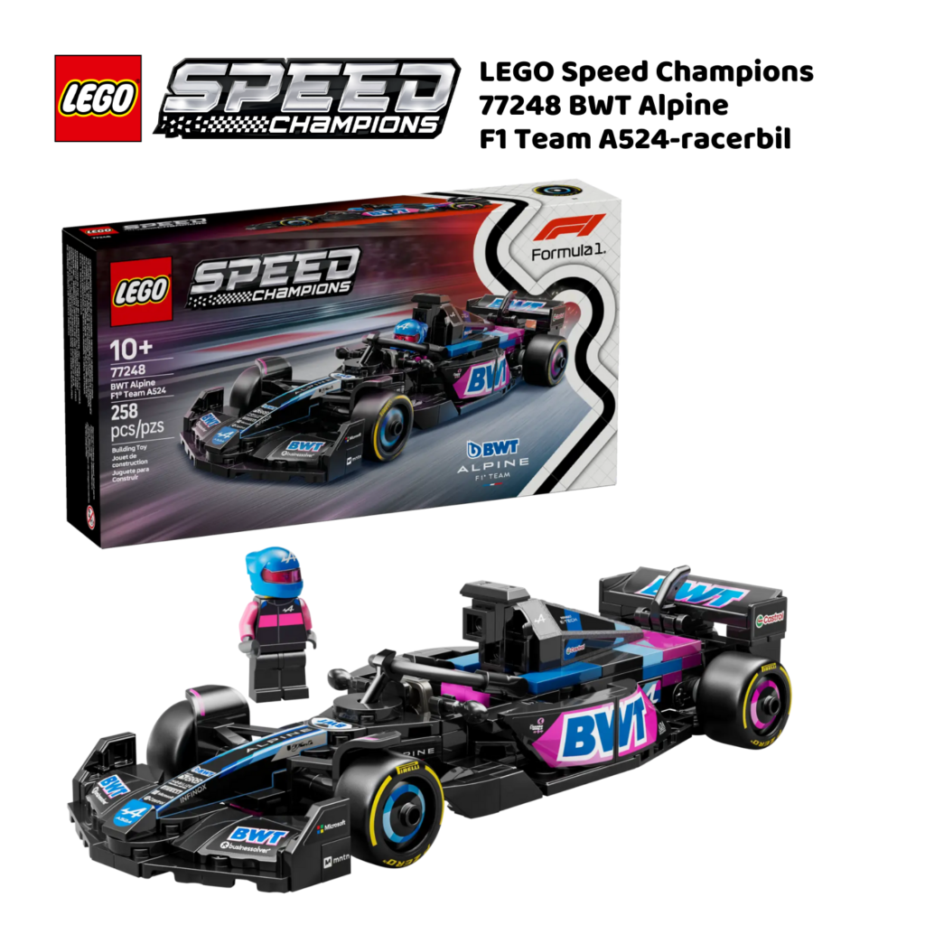 LEGO Speed Champions 77248 BWT Alpine F1 Team A524-racerbil | Nye LEGO® sett og leker | Offisielle LEGO®-leker | LEGO byggesett for barn fra 10 år og oppover | gaver til barn 10 år og oppover