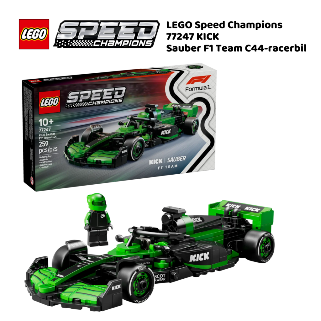 LEGO Speed Champions 77247 KICK Sauber F1 Team C44-racerbil | Nye LEGO® sett og leker | Offisielle LEGO®-leker | LEGO byggesett for barn fra 10 år og oppover | gaver til barn 10 år og oppover