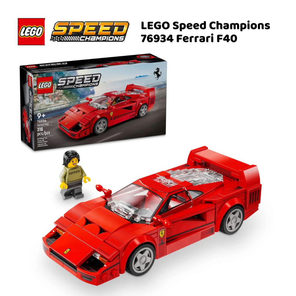 LEGO Speed Champions 76934 Ferrari F40 | Nye LEGO® sett og leker | Offisielle LEGO®-leker | LEGO byggesett for barn fra 9 år og oppover | gaver til barn 9 år og oppover