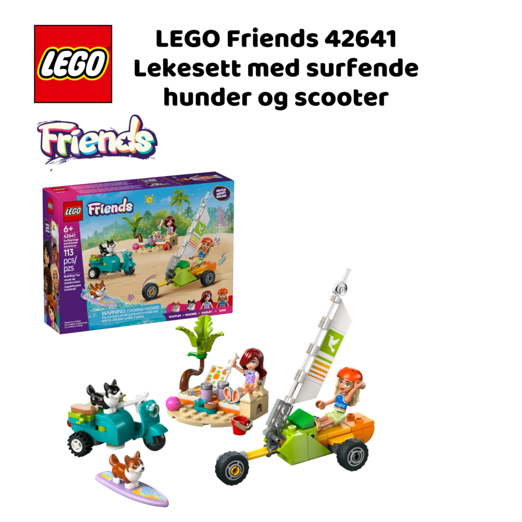 LEGO 42641 Lekesett med surfende hunder og scooter | LEGO Friends 42641