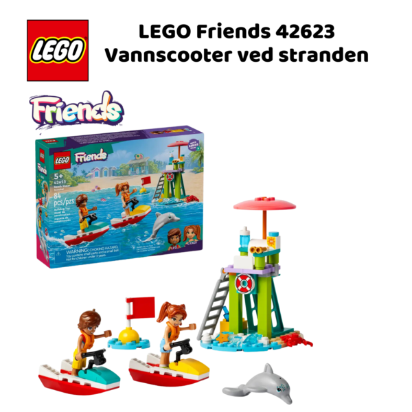 LEGO Friends 42623 Vannscooter ved stranden | LEGO byggesett for barn fra 5 år og oppover | gaver til barn 5 år og popover_1