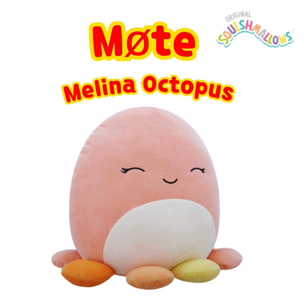 Squishmallows Melina Octopus | Squishmallows 30 cm (12-tommer) | Plysj samleobjekt myk og squishy ost utstoppet dyreleke – legg til troppen din – gave til barn, jenter og gutter