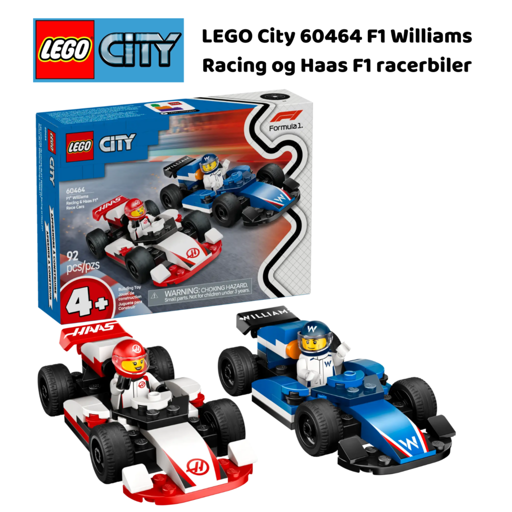LEGO 60464 F1 williams racing og Haas F1 racerbiler | LEGO City 60464