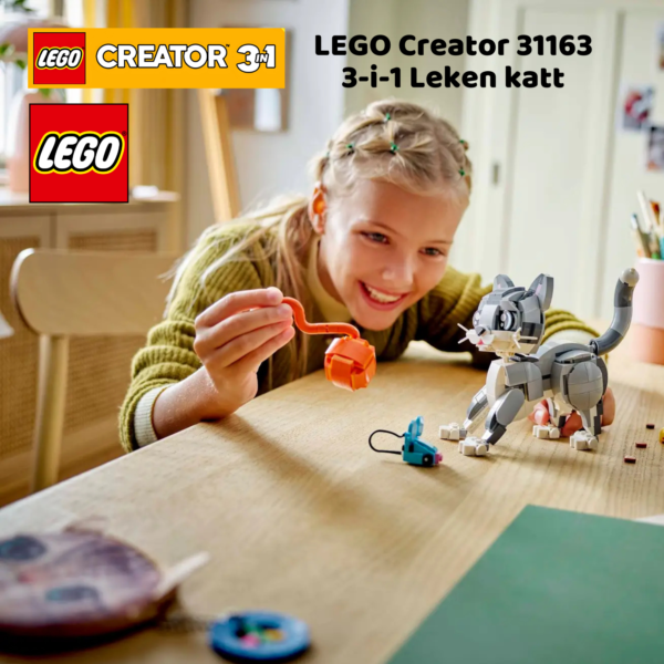 LEGO Creator 31163 3-i-1 Leken katt | LEGO byggesett for barn fra 8 år og oppover | gaver til barn 8 år og popover_11