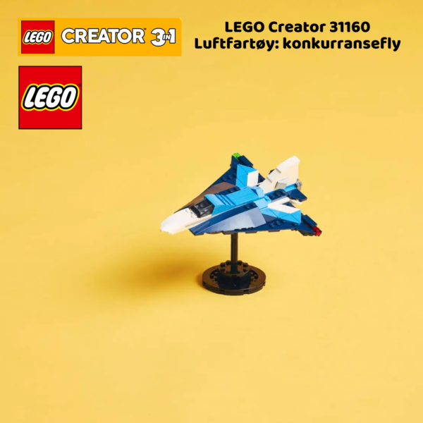 LEGO Creator 31160 3-i-1 Luftfartøy: konkurransefly | LEGO byggesett for barn fra 7 år og oppover | gaver til barn 7 år og popover_11
